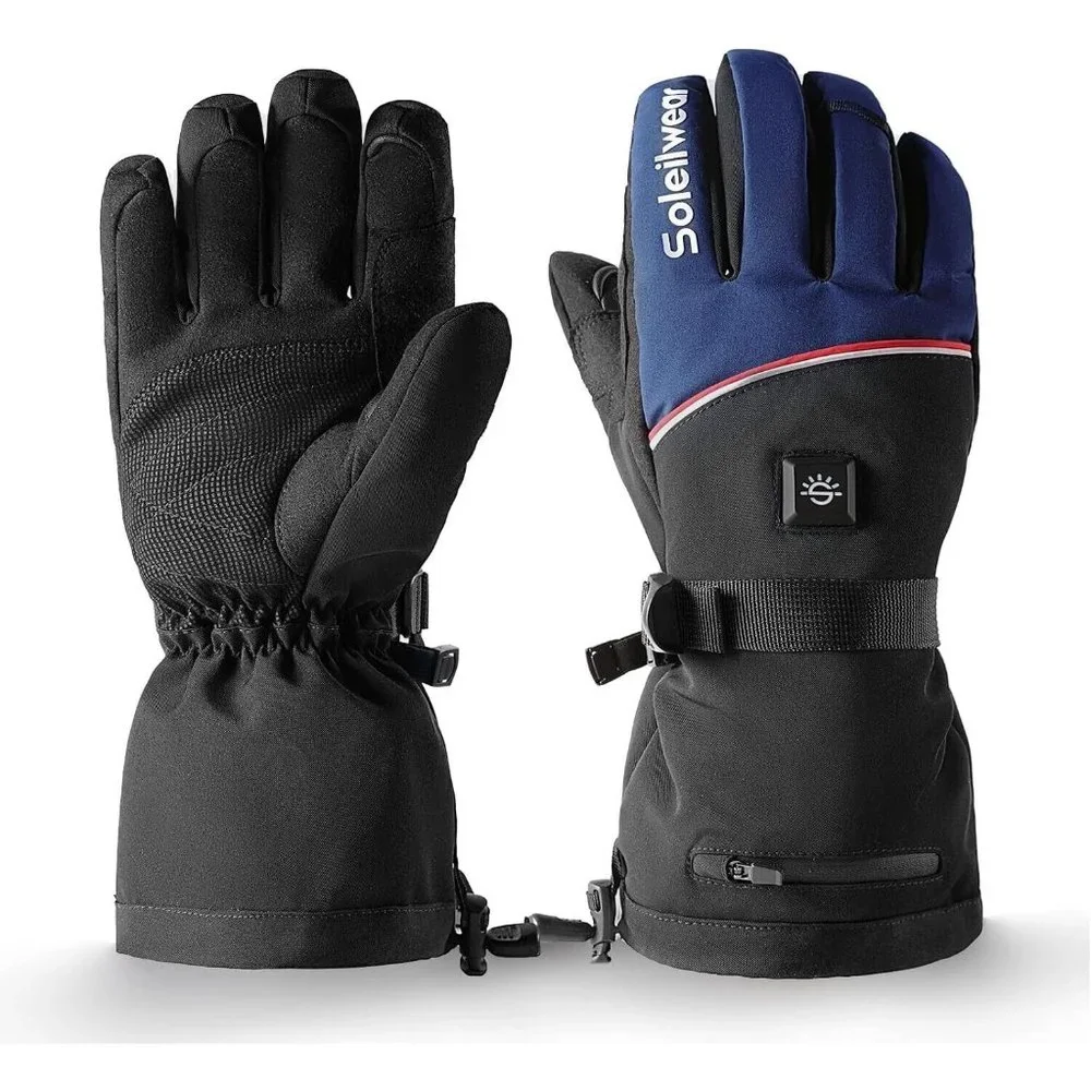 Soleilwear Heated Touchscreen Gloves Unisex with 2 Rechargeable Battery …